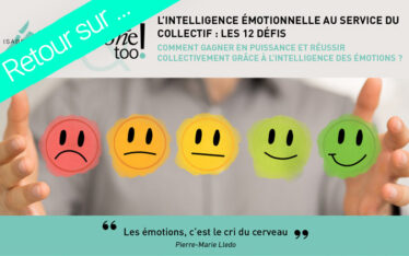 image reprenant le visuel du webinaire sur l'intelligence émotionnelle, avec un bandeau indiquant "retour sur ..."